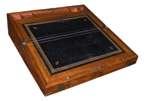 Antique Writing Slope, English, Walnut, Correspondence Box, Regency, Circa 1825