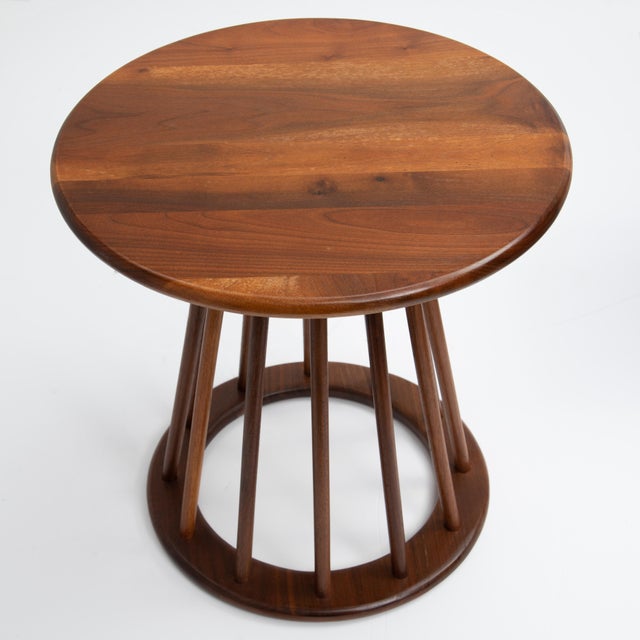 Arthur Umanoff Walnut Spindled Side End Tables Washington Woodcraft a
