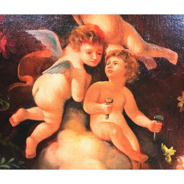 Regency Artist, Putti Trio, Oil Painting, Framed For Sale - Image 5 of 10