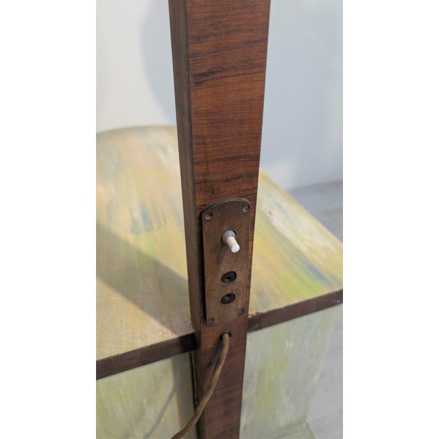 Wood Art Deco Floor Lamp with Table and Bar For Sale - Image 7 of 18