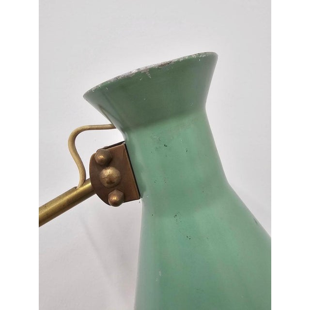 Mid-Century Table Lamp with Typical Metal Conical Shade attributed to Stilnovo, 1950s For Sale - Image 9 of 14