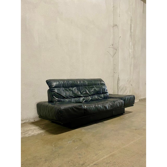 Black Leather Sofa RB 3400 by Rolf Benz, Germany, 1980s For Sale - Image 8 of 8