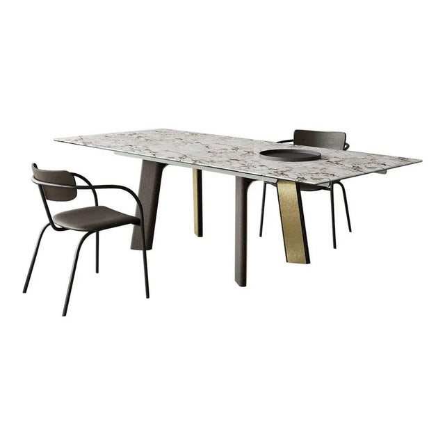 Gold Afrodite Allungabile Dining Table by Chinellato Design For Sale - Image 8 of 8