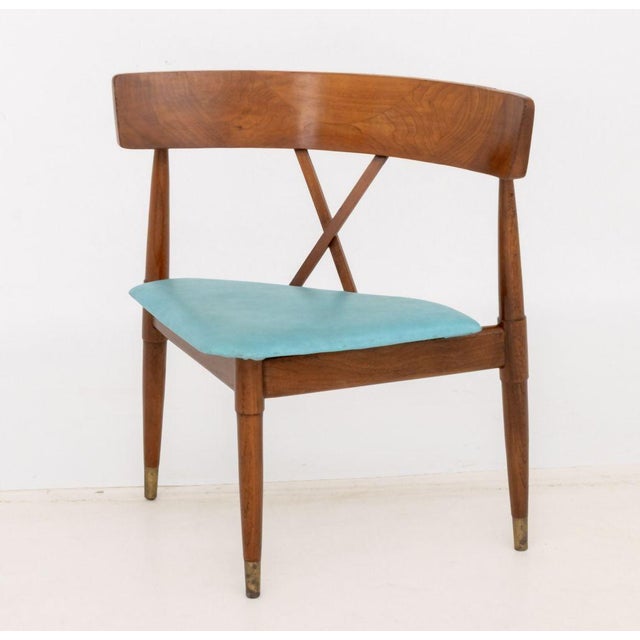 American Mid-Century Modern Corner Chair For Sale In New York - Image 6 of 8