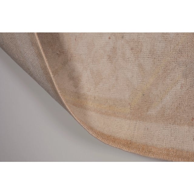 Vintage Turkish Milas Oushak Handknotted Rug 6'8" X 10'4" For Sale - Image 10 of 11