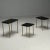 Jacques Adnet, French Mid-Century Modern, Nesting Tables, Leather, Brass, 1950s For Sale - Image 4 of 9