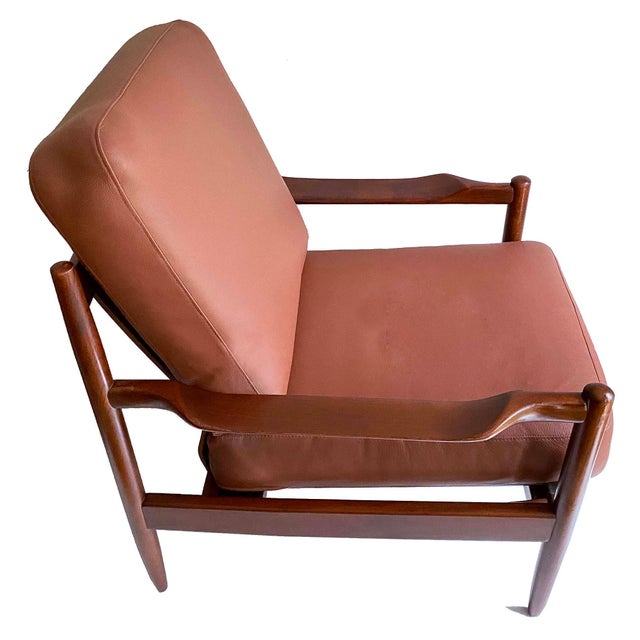 1960s Danish Lounge Chairs in Teak and Leather from Magnus Olesen, Set of 2 For Sale - Image 5 of 18