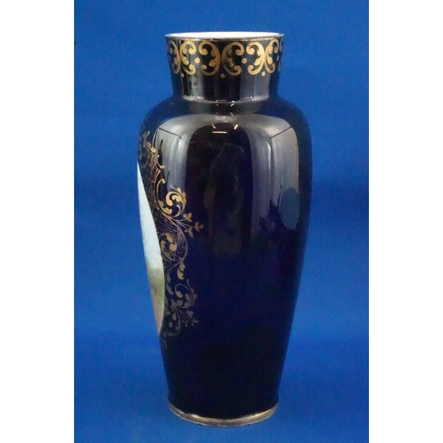 Traditional Vintage Empire Hand-Painted Porcelain Vase from Fischer J. Manufactory, 1920s For Sale - Image 3 of 18