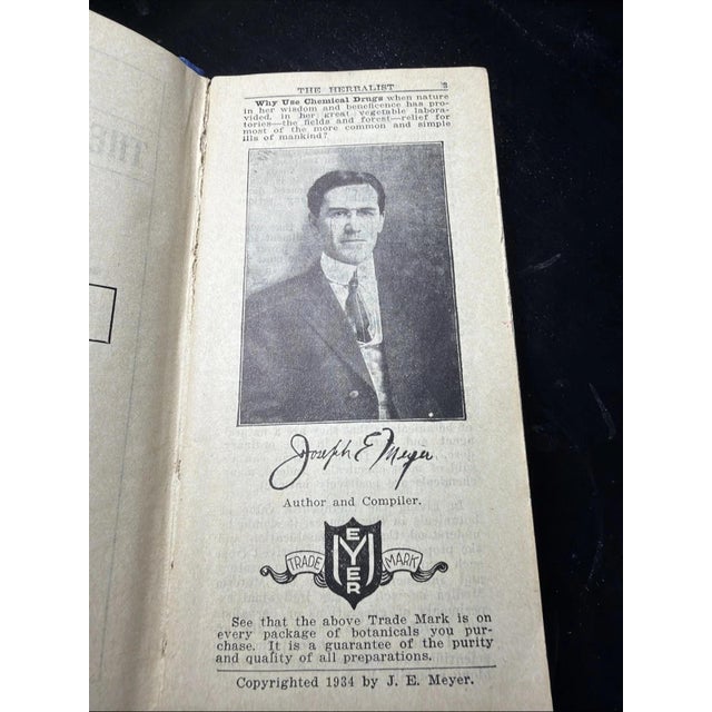 The Herbalist by Joseph E. Meyer is a rare and valuable 1st edition hardcover book published in 1934 by the Indiana...