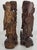 Late 19th Century Pair of Large Antique Chinese Li Tieguai Carved Wood Figures W. Glass Eyes For Sale - Image 5 of 14