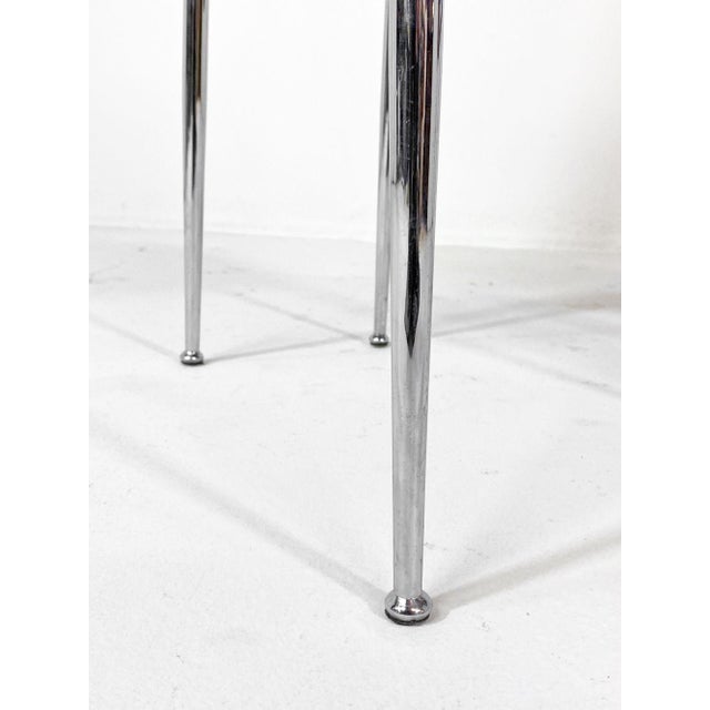 1980s Set of (5) Attributed to Giancarlo Vegni Model S44 "Cognac" Leather Italian Dining Chairs For Sale In Providence - Image 6 of 11