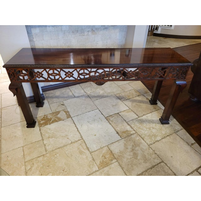 Trosby Console Mahogany Table For Sale - Image 9 of 10