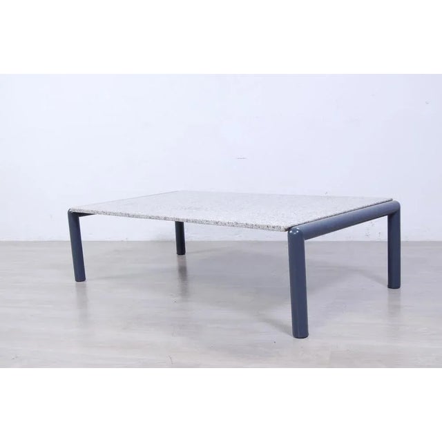 Coffee Table with Rectangular Granite Top, 1980s For Sale - Image 4 of 10
