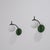 Italian Curved Wall Sconces with Opaline Globes and Green Backplates, 1950s, Set of 2 For Sale - Image 11 of 11