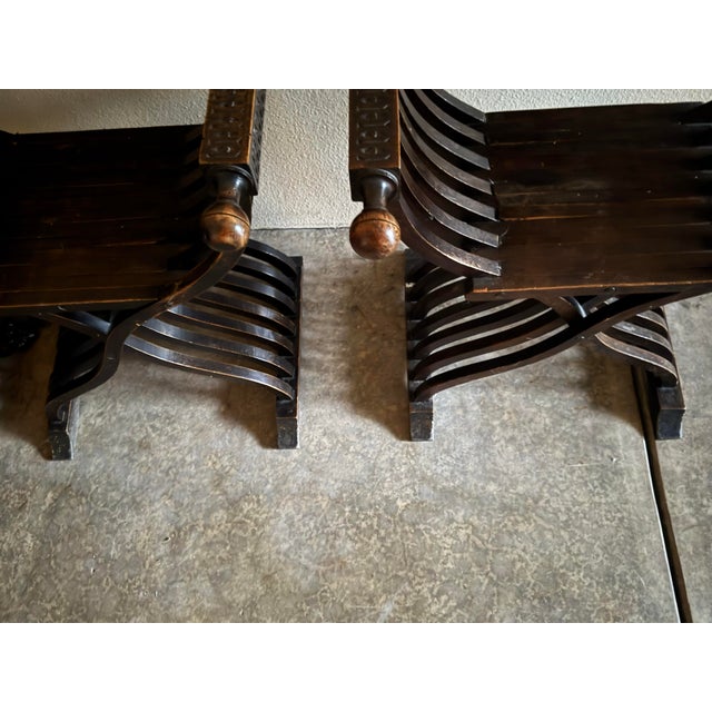 Tuscan Pair of Italian Antique Armchairs For Sale - Image 3 of 5