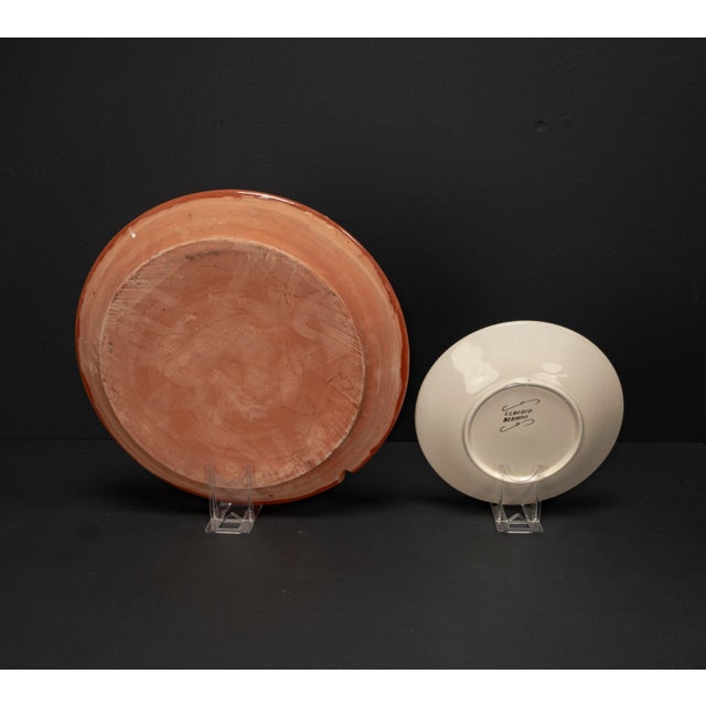 Early 21st Century Handmade Studio Majolica Pottery Plates, 2010s, Set of 2 For Sale - Image 5 of 7
