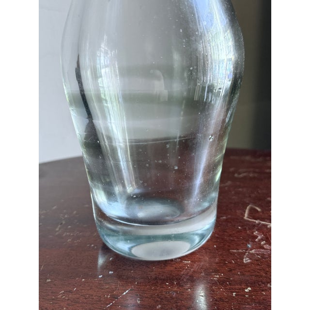 Orrefors Mid 20th Century Modern Swedish Sculptural Glass Bud Vase Attributed to Orrefors For Sale - Image 4 of 10