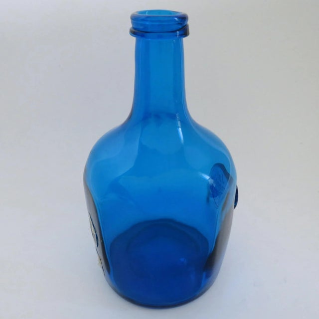 Mid 20th Century Royal Leerdam Mediterranean Blue Bottle For Sale - Image 5 of 8