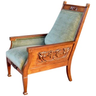 1900s Vintage Swedish Arts & Crafts Paneled Chair For Sale