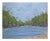 A Pond Brings Peace Acrylic Painting Unframed 8 X 10" Nature Theme Wall Art For Sale