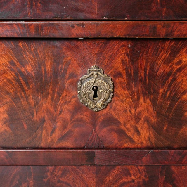 19th Century French Mahogany Chest With Marble Top (B) For Sale - Image 9 of 12