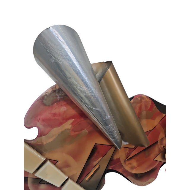 1980s Post Modern Wall Sculpture by Dean Johnson For Sale - Image 4 of 9