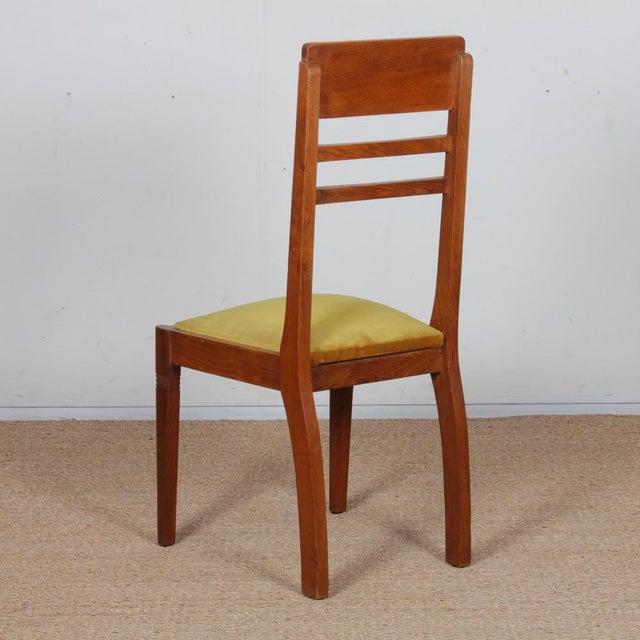 French Green Wooden Chair, 1950s For Sale - Image 6 of 7