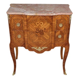 Louis XV Transitional Marquetry Commode, 20th Century For Sale