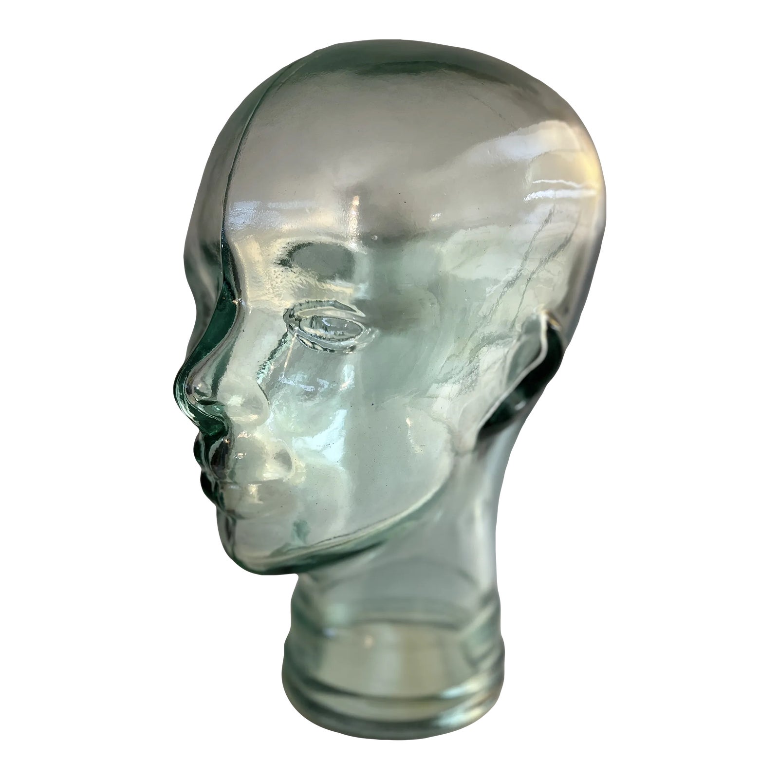 Vintage Green Glass Mannequin Head Chairish