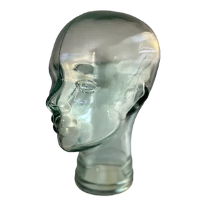 Vintage Green Glass Mannequin Head