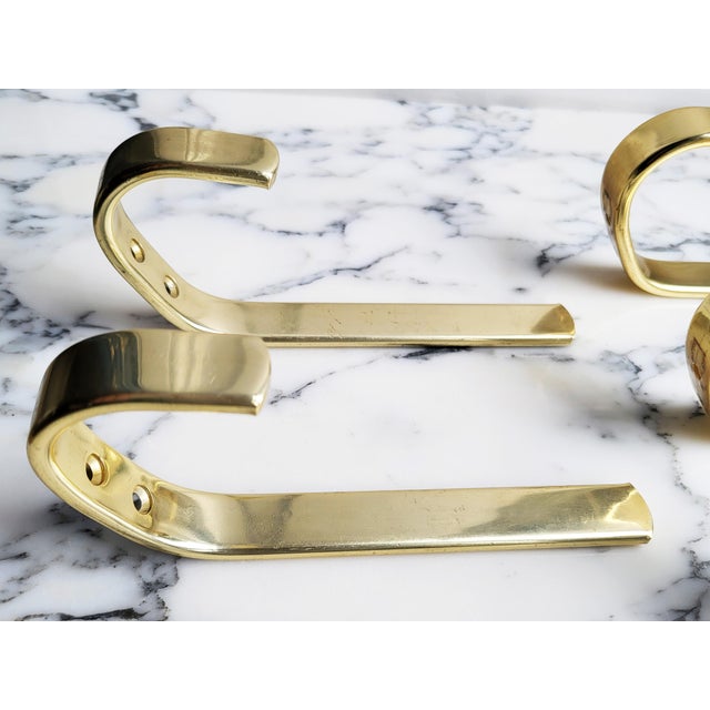Modernist Austrian Aluminium Wall Hooks, 1950s, Set of 5 For Sale - Image 9 of 11