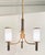 Original retail $1690, timeless Arteriors Modern Gold and Gray Paulino Chandelier, brass metal frame with gray wood...