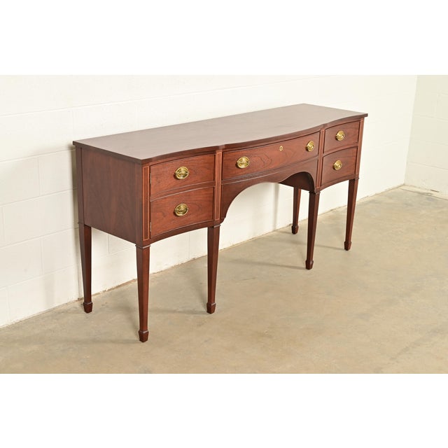 Kindel Furniture Kindel Furniture Federal Inlaid Mahogany Sideboard Credenza, Newly Refinished For Sale - Image 4 of 17