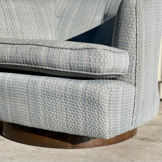 1960s Milo Baughman Style Barrel Chairs For Sale - Image 11 of 12