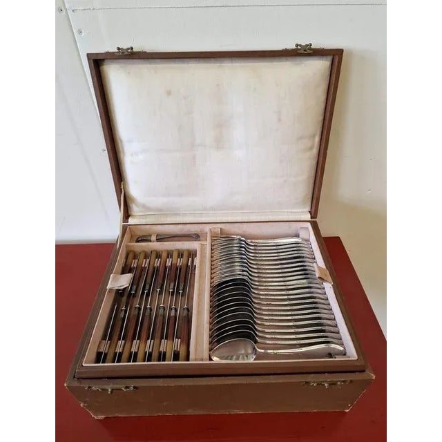 Steel Cutlery Set from L. Inox, Set of 81 For Sale - Image 6 of 6