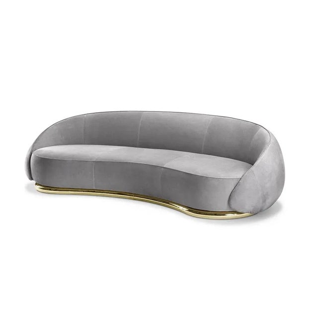 Metal Abbracci Gray 3-Seater Sofa For Sale - Image 7 of 7