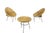 Vintage Italian Rattan Basket Chairs and Bistro Table Set, 1960s, Set of 3 For Sale - Image 3 of 18
