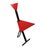 Metal Postmodern Folding Chairs With Triangular Red Seats, Set of Four Circa 1985 Italy For Sale - Image 7 of 17