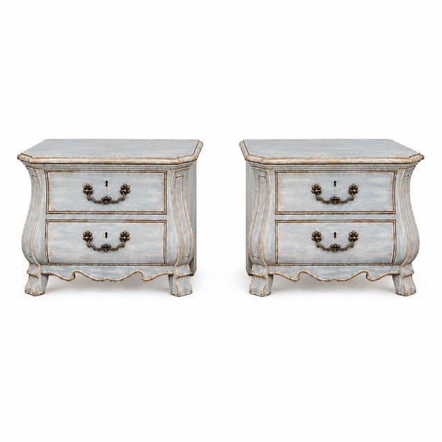 French Country Pair of Drexel Country French Nightstands Custom Finish For Sale - Image 3 of 3