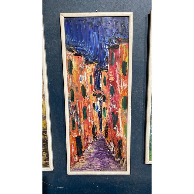 Mid-Century Florentine Oil on Board Painting – Italian Vintage Art Bring bold color and Italian charm into your space with...