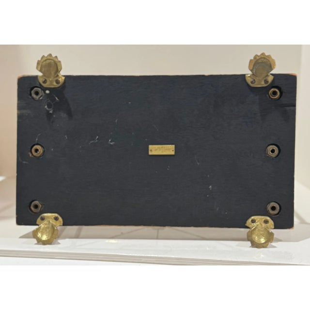 Vintage Glo-Mar Brass and Ebonized Wood Regency Magazine Rack For Sale In Atlanta - Image 6 of 8