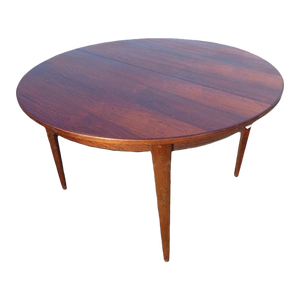 Mid 20th Century Hans Olsen Attributed Danish Modern Rosewood Dining Table