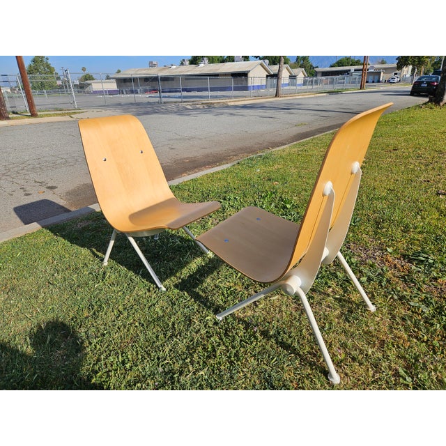 2000 - 2009 Jean Prouve Attributed Anthony Chairs Vitra - Set of 2 For Sale - Image 5 of 12