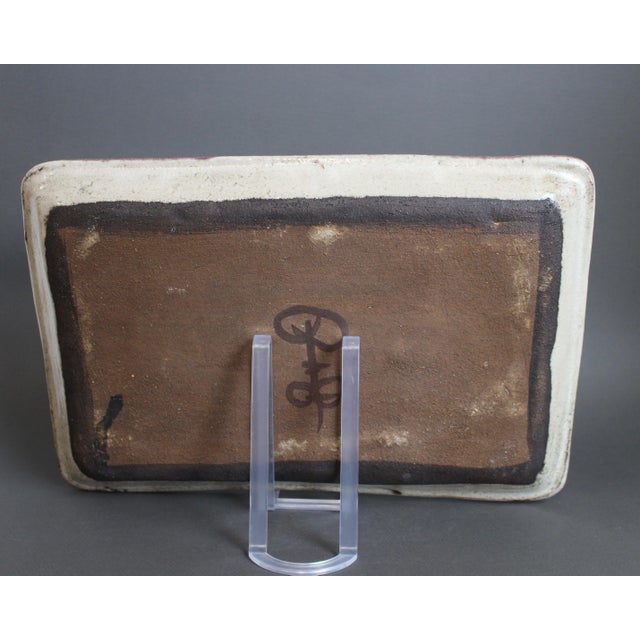 Mid-Century French Ceramic Tray by Gustave Reynaud for Le Mûrier, 1960s For Sale - Image 10 of 13