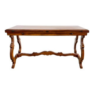 French Style Drop Leaf Buffet Console Table For Sale