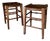 Vintage French Country Bistro Low Stools, 1930s, Set of 2 For Sale