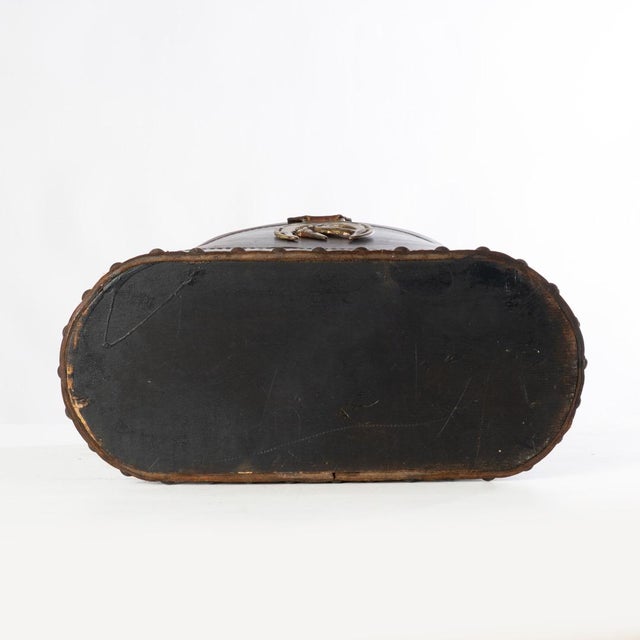 Vintage Leather Magazine Holder or Waste Paper Bin For Sale - Image 11 of 11