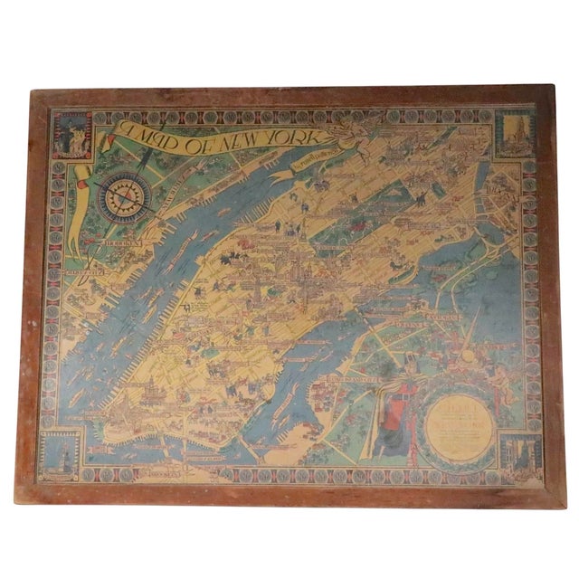 Art Deco Map of New York by Russell Patterson for r.h. Macy C. 1939 For Sale In New York - Image 6 of 11