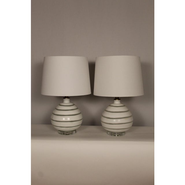 Pair of Mid 20th Century Seguso Style Murano Lamp For Sale - Image 10 of 11