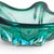 Murano Sommerso Emerald & Aquamarine Sculptural Star Art Glass Bowl 11.25" For Sale - Image 10 of 18